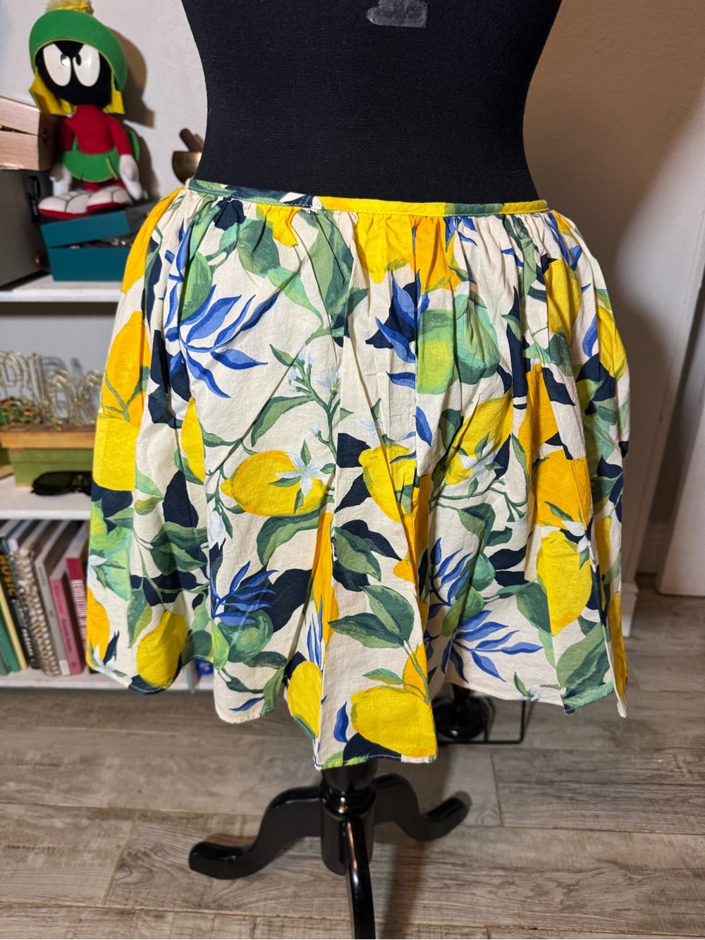 H&M Lemon Print Mini Skirt - Yellow, Green & Blue